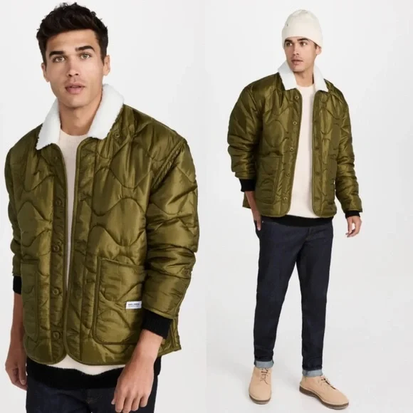 NWT Banks Journal Georgia Jacket Sherpa Collar Mid-Weight Quilted Weave XL M - Picture 3 of 16